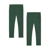 BIRKHOLM 2-Pak Rib Leggings Platan Grøn
